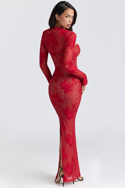 Lucienne Lace Embroidered Maxi Dress - House of CB
