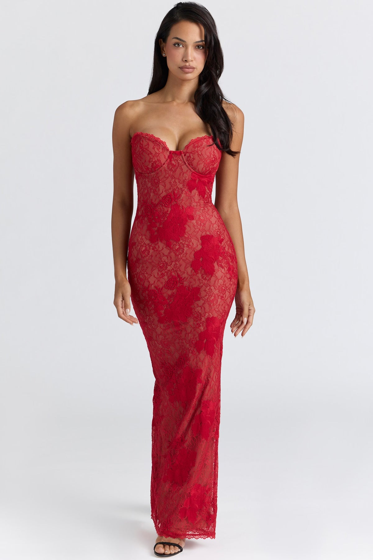 Lucienne Lace Embroidered Maxi Dress - House of CB
