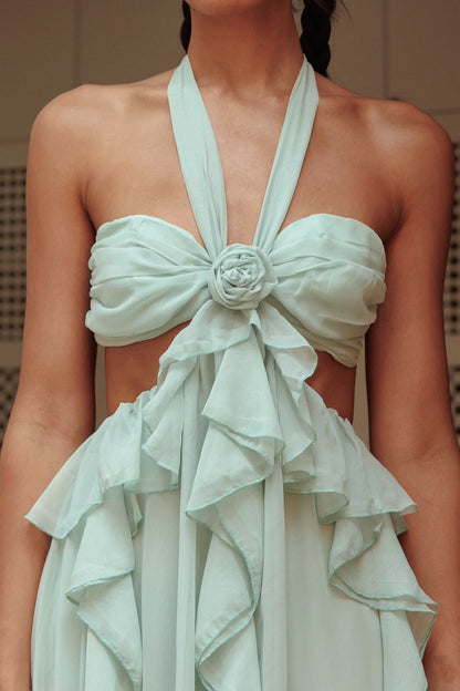 Santiago Cut-Out Ruffle Maxi Dress - Selfie Leslie